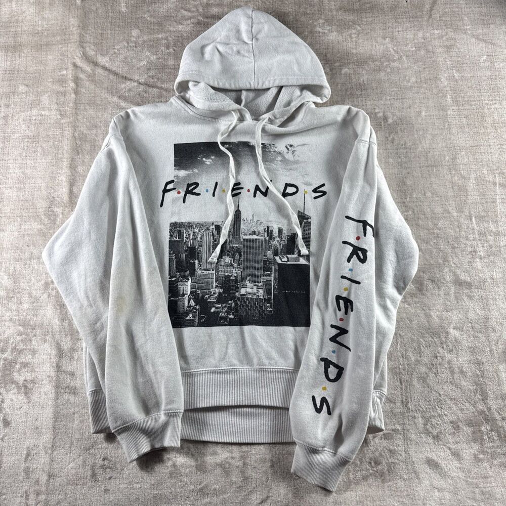 FRIENDS Cropped Hoodie Women’s Large White Tv Series New York